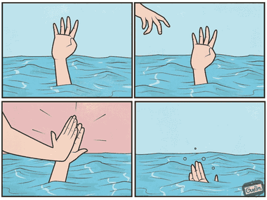 high-five-drown
